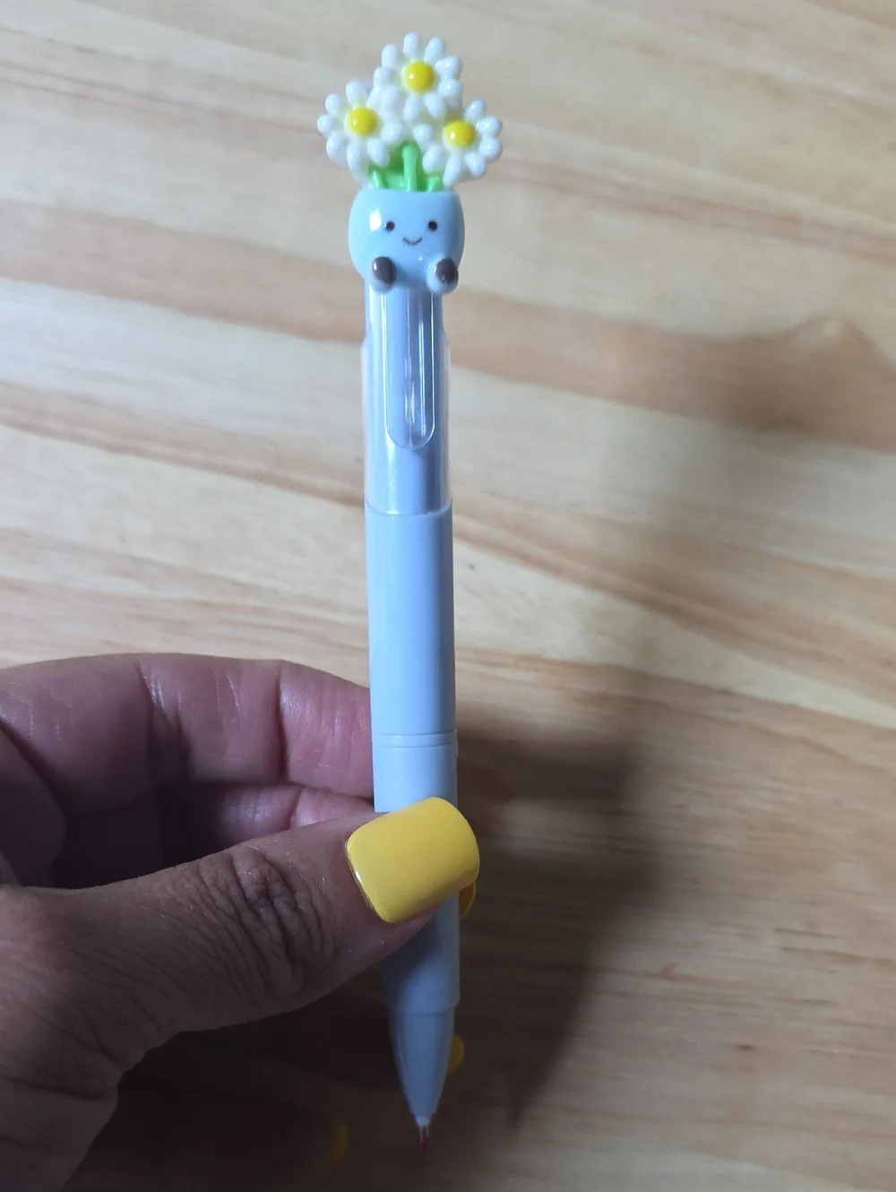 Plant-Themed Retractable Ballpoint Pen, Quick-Drying Floral Pens with Black Ink